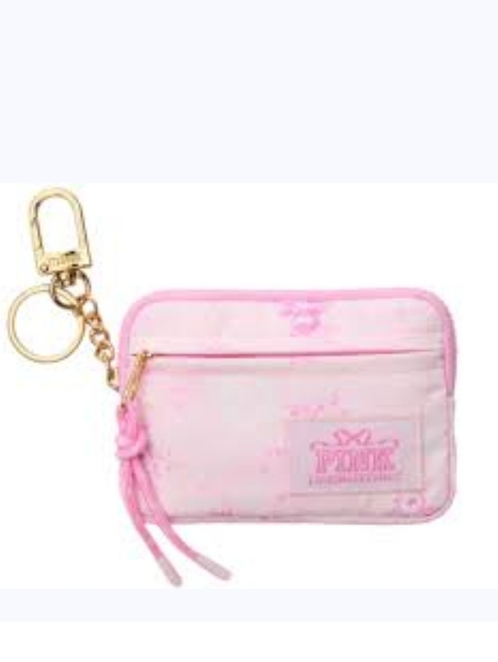 PINK x LoveShackFancy NWT Card Case Wallet Card Holder Keychain in beaux icons - Picture 2 of 5